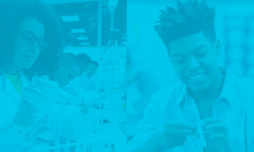 Photo of students in a lab