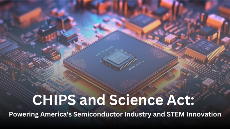 CHIPS & Science Act with a picture of a semi conductor