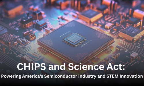 CHIPS & Science Act with a picture of a semi conductor