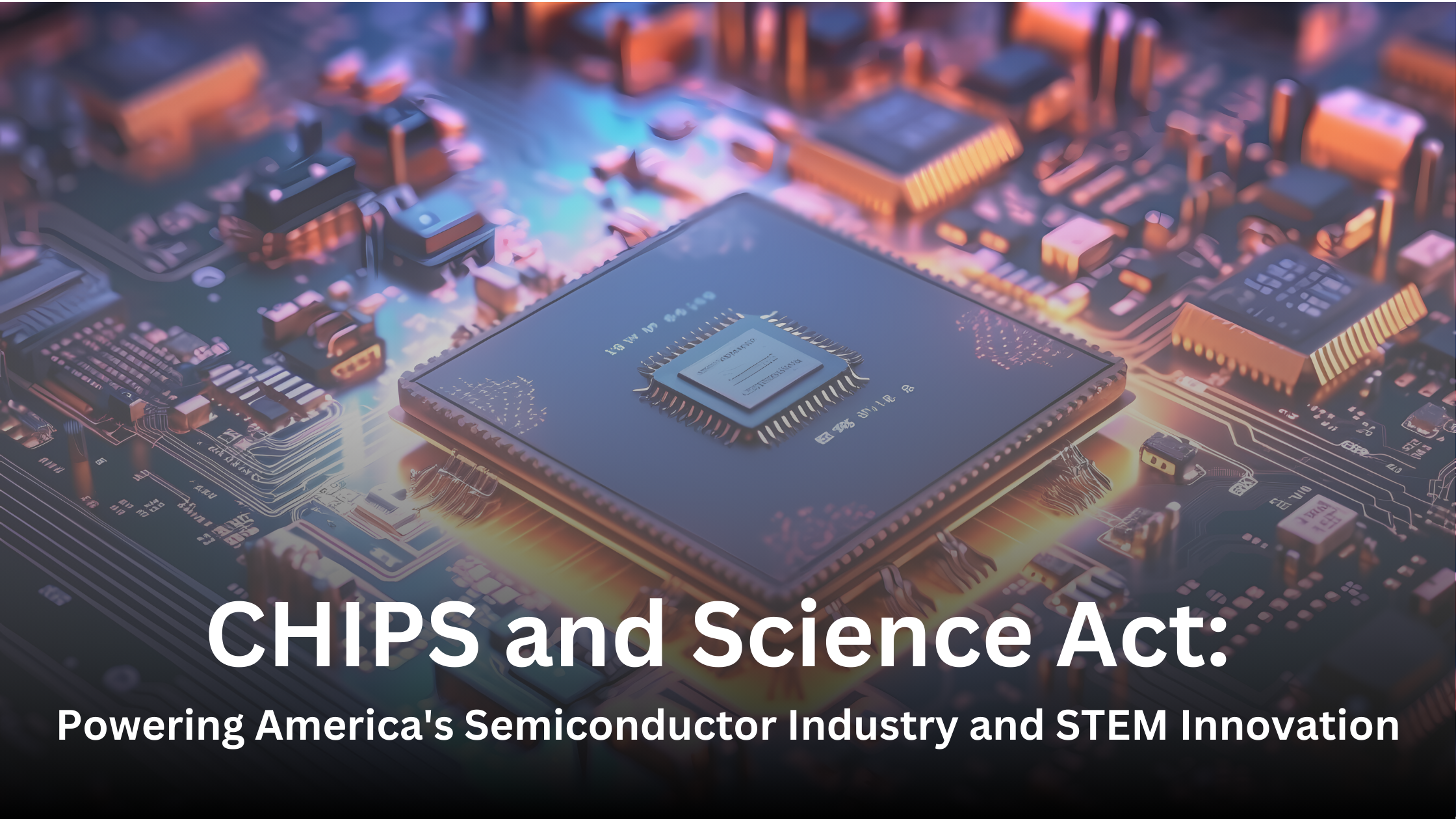 CHIPS & Science Act with a picture of a semi conductor